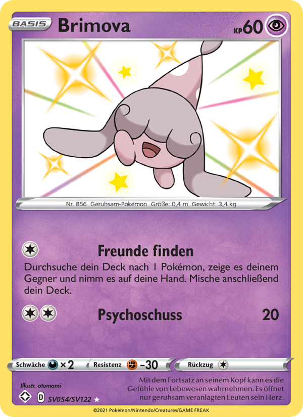 Brimova SV054 — Glänzendes Schicksal (German Pokémon TCG card)