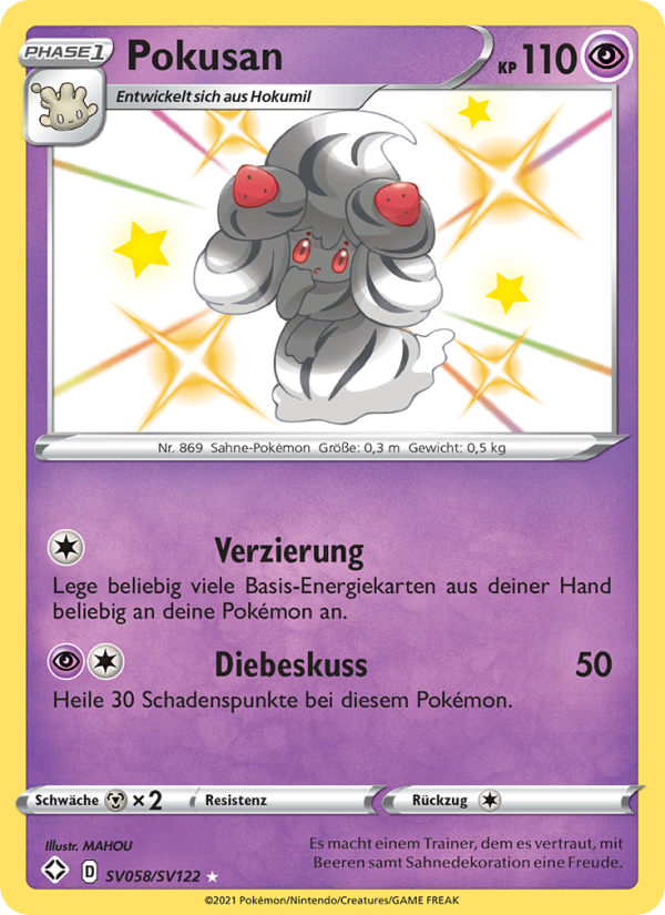 Pokusan SV058 — Glänzendes Schicksal (German Pokémon TCG card)