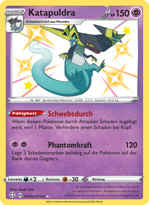 Katapuldra SV062 — Glänzendes Schicksal (German Pokémon TCG card)