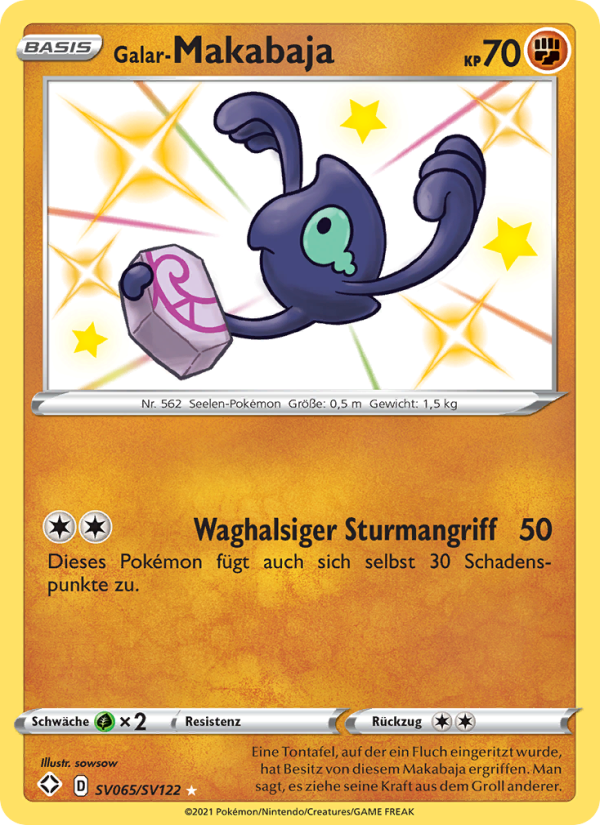 Galar-Makabaja SV065 — Glänzendes Schicksal (German Pokémon TCG card)