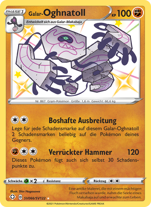 Galar-Oghnatoll SV066 — Glänzendes Schicksal (German Pokémon TCG card)