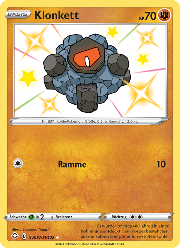 Klonkett SV067 — Glänzendes Schicksal (German Pokémon TCG card)