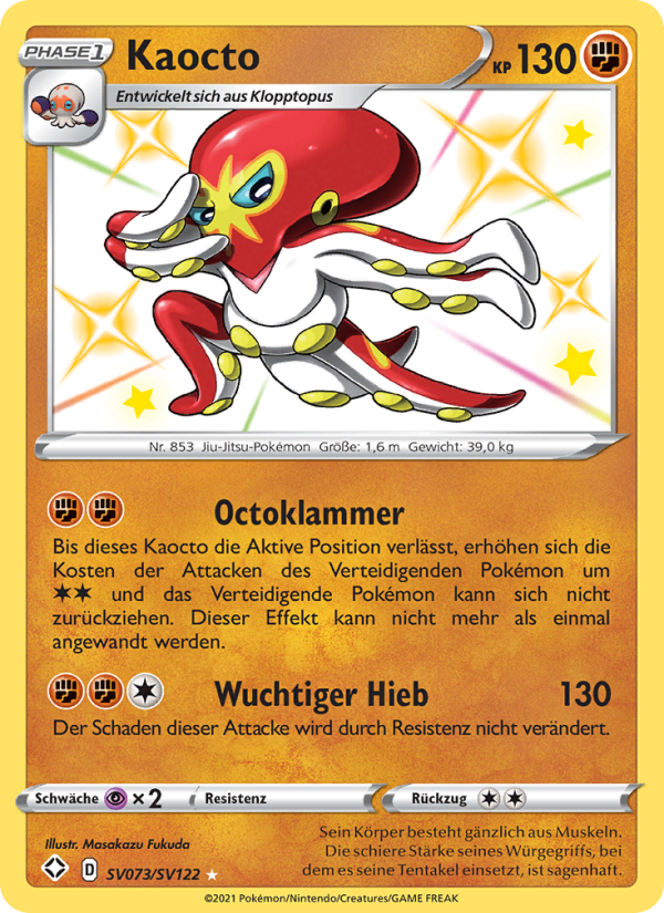 Kaocto SV073 — Glänzendes Schicksal (German Pokémon TCG card)