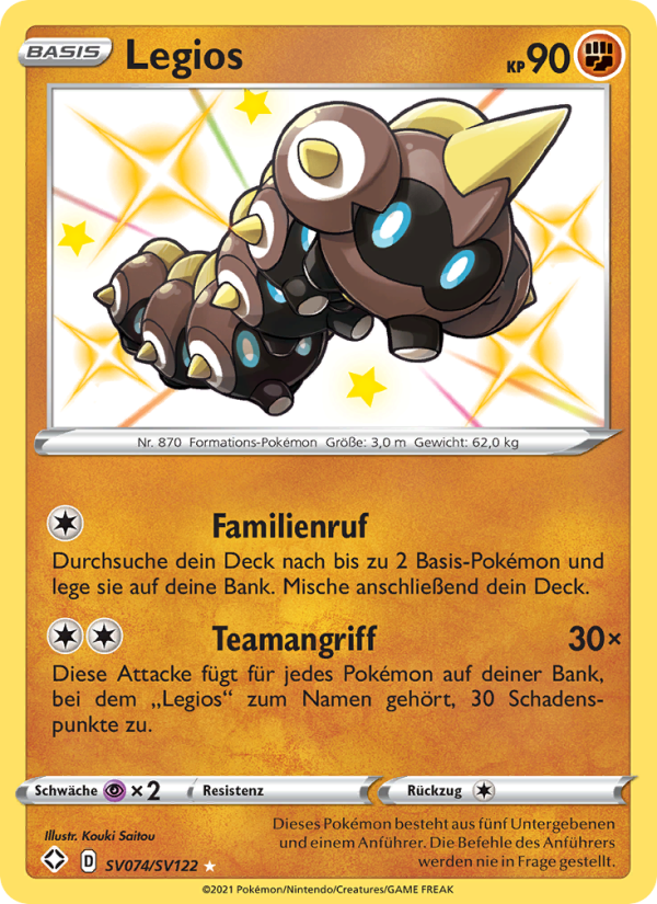 Legios SV074 — Glänzendes Schicksal (German Pokémon TCG card)