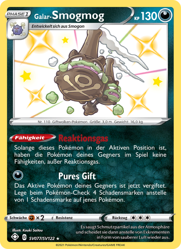 Galar-Smogmog SV077 — Glänzendes Schicksal (German Pokémon TCG card)