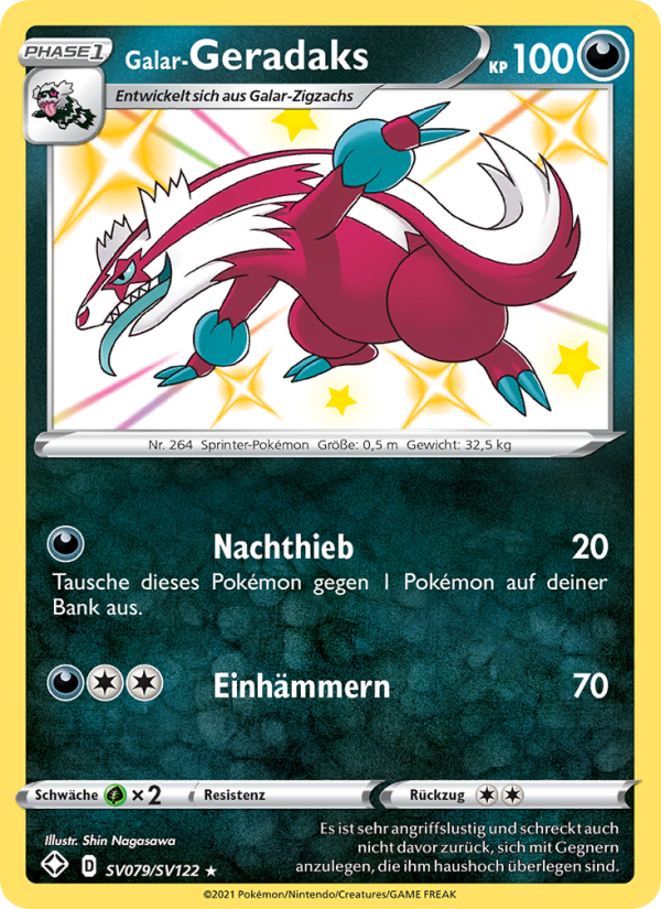 Galar-Geradaks SV079 — Glänzendes Schicksal (German Pokémon TCG card)