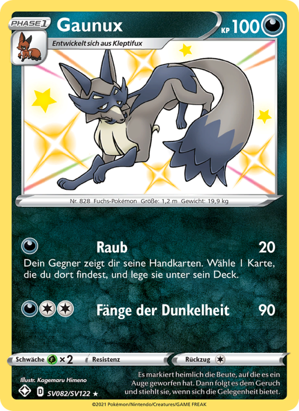 Gaunux SV082 — Glänzendes Schicksal (German Pokémon TCG card)
