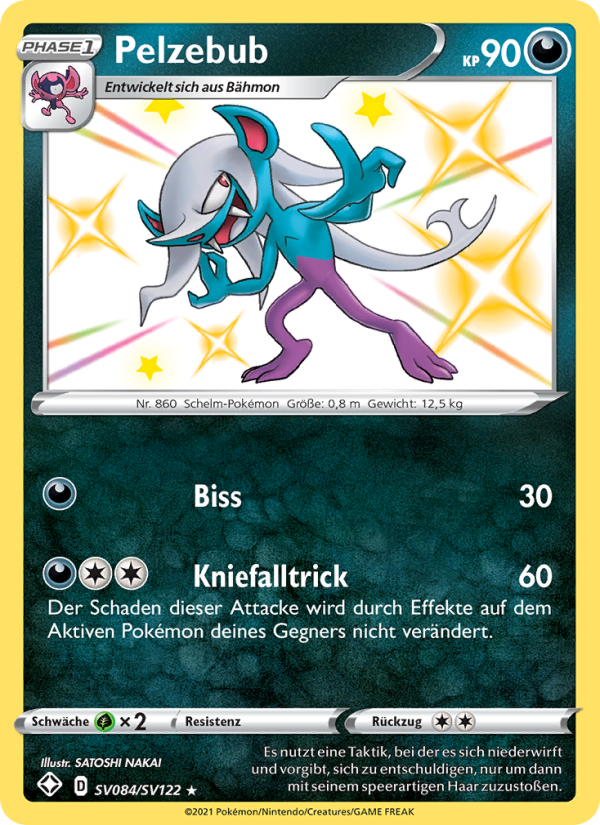 Pelzebub SV084 — Glänzendes Schicksal (German Pokémon TCG card)