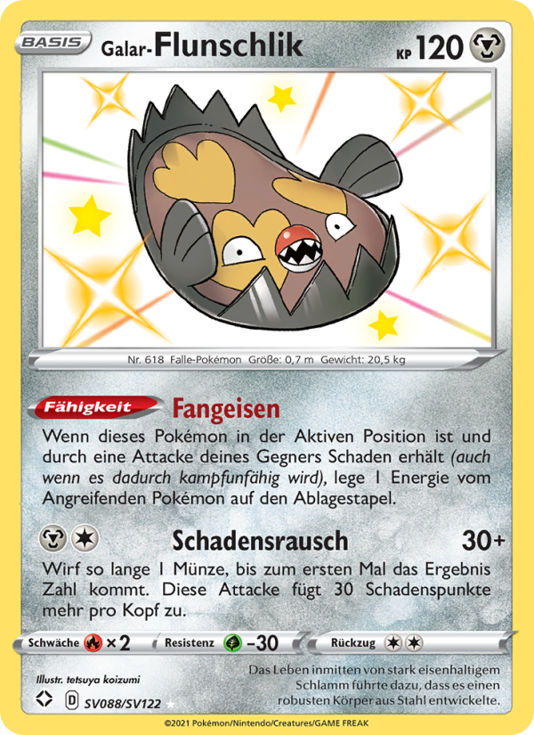 Galar-Flunschlik SV088 — Glänzendes Schicksal (German Pokémon TCG card)