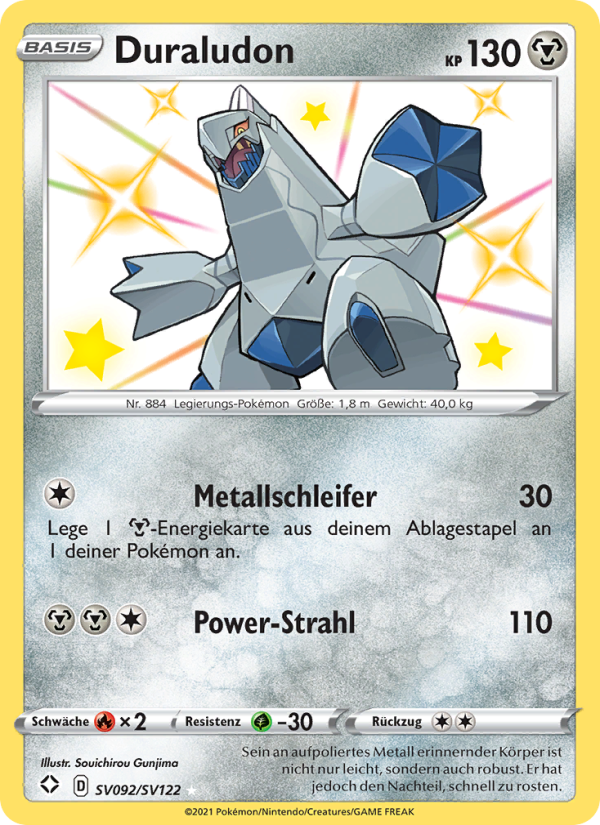 Duraludon SV092 — Glänzendes Schicksal (German Pokémon TCG card)