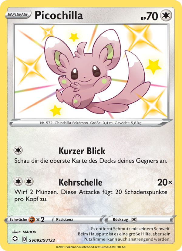 Picochilla SV093 — Glänzendes Schicksal (German Pokémon TCG card)