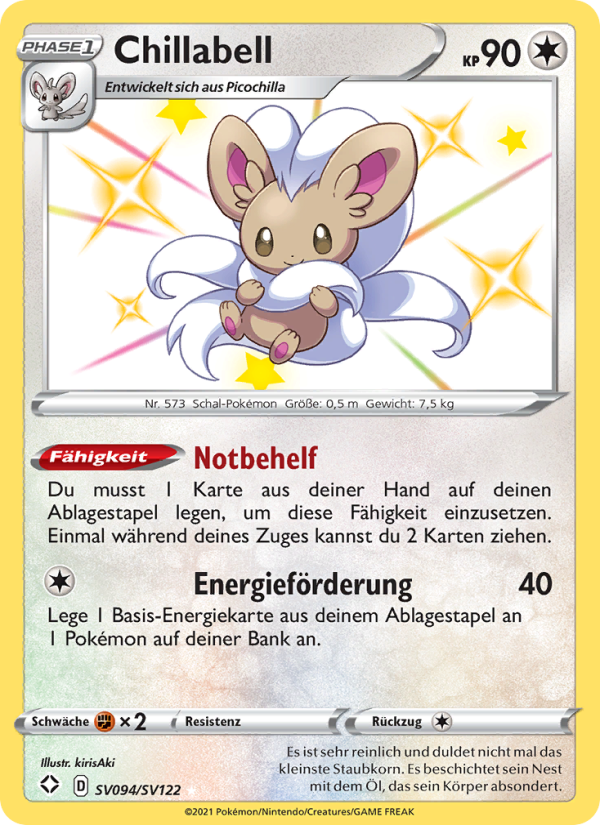 Chillabell SV094 — Glänzendes Schicksal (German Pokémon TCG card)