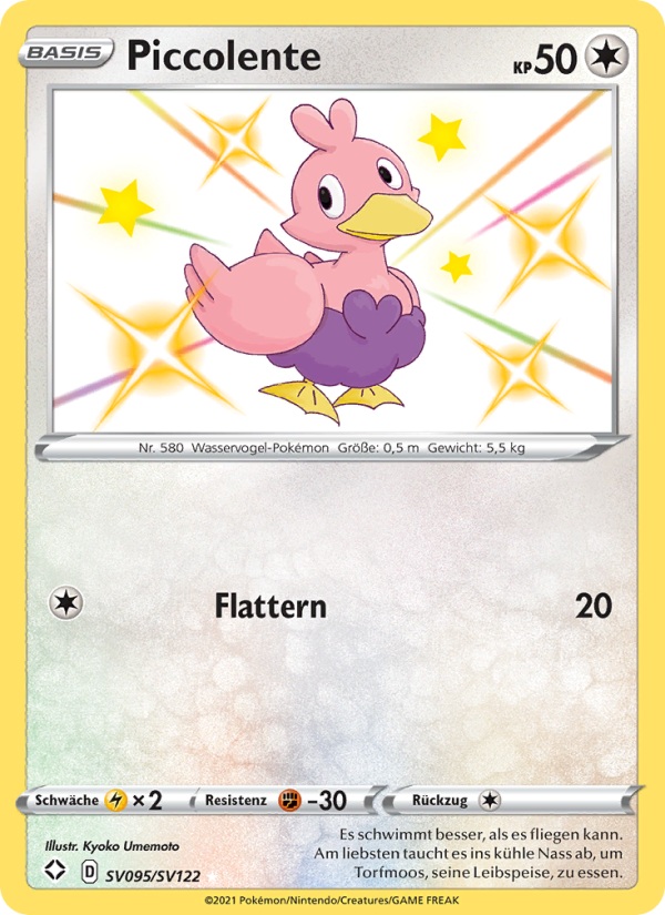 Piccolente SV095 — Glänzendes Schicksal (German Pokémon TCG card)