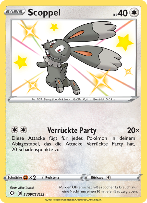 Scoppel SV097 — Glänzendes Schicksal (German Pokémon TCG card)