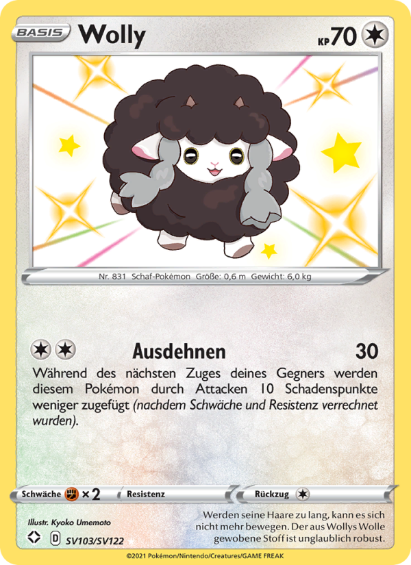 Wolly SV103 — Glänzendes Schicksal (German Pokémon TCG card)