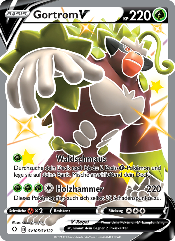 Gortrom V SV105 — Glänzendes Schicksal (German Pokémon TCG card)