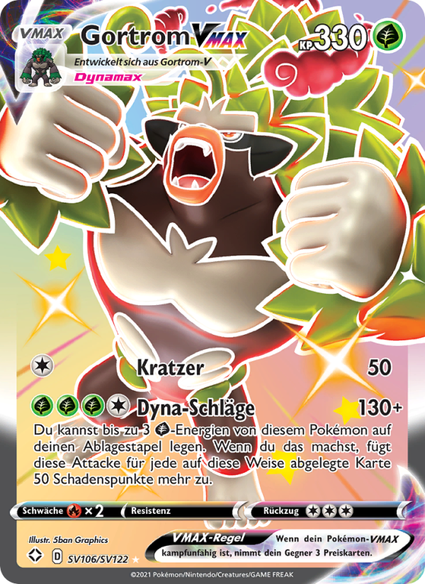 Gortrom VMAX SV106 — Glänzendes Schicksal (German Pokémon TCG card)
