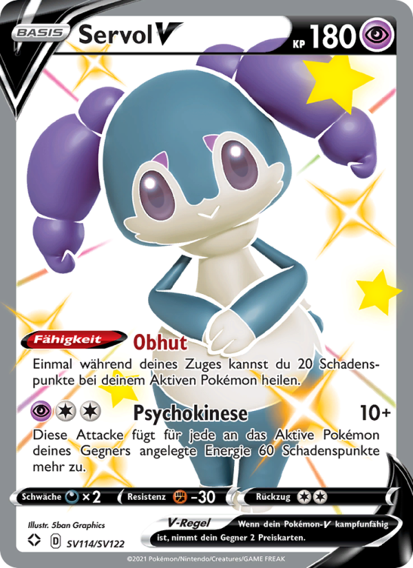 Servol V SV114 — Glänzendes Schicksal (German Pokémon TCG card)