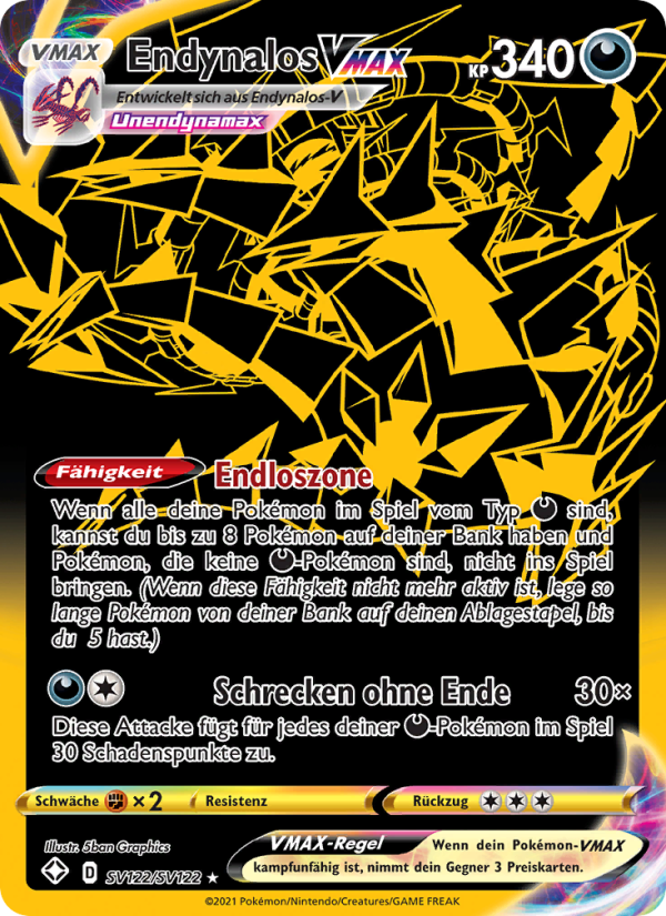 Endynalos VMAX SV122 — Glänzendes Schicksal (German Pokémon TCG card)