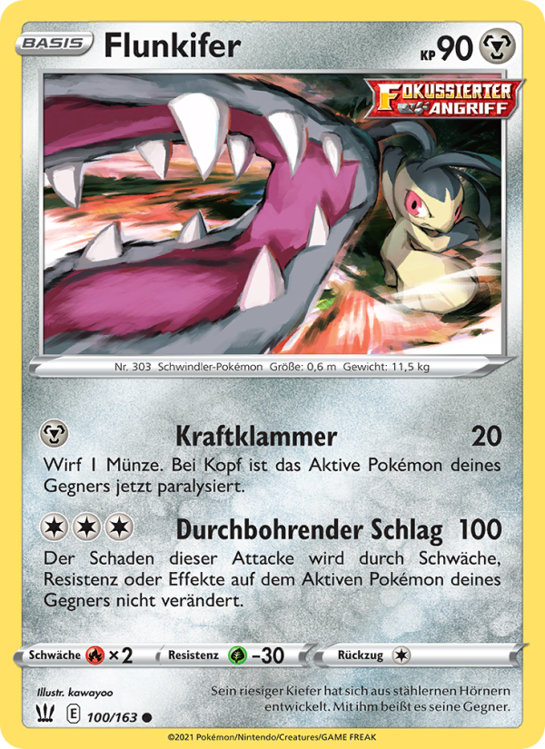 Flunkifer 100 — Battle Styles (German Pokémon TCG card)