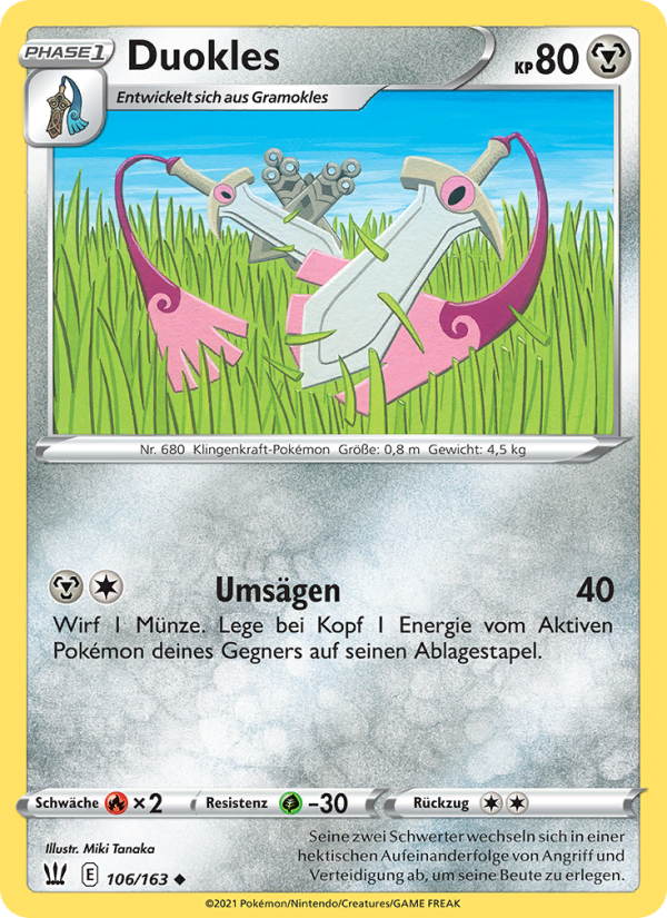Duokles 106 — Battle Styles (German Pokémon TCG card)