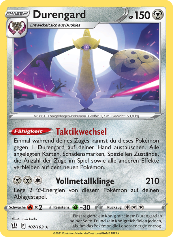 Durengard 107 — Battle Styles (German Pokémon TCG card)