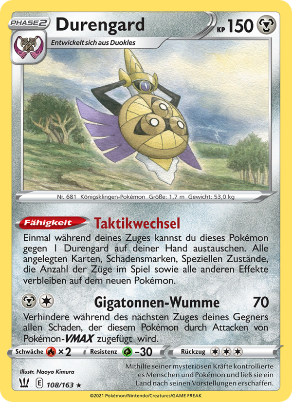 Durengard 108 — Battle Styles (German Pokémon TCG card)