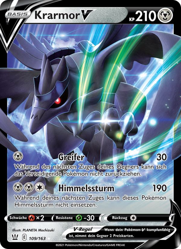 Krarmor V 109 — Battle Styles (German Pokémon TCG card)
