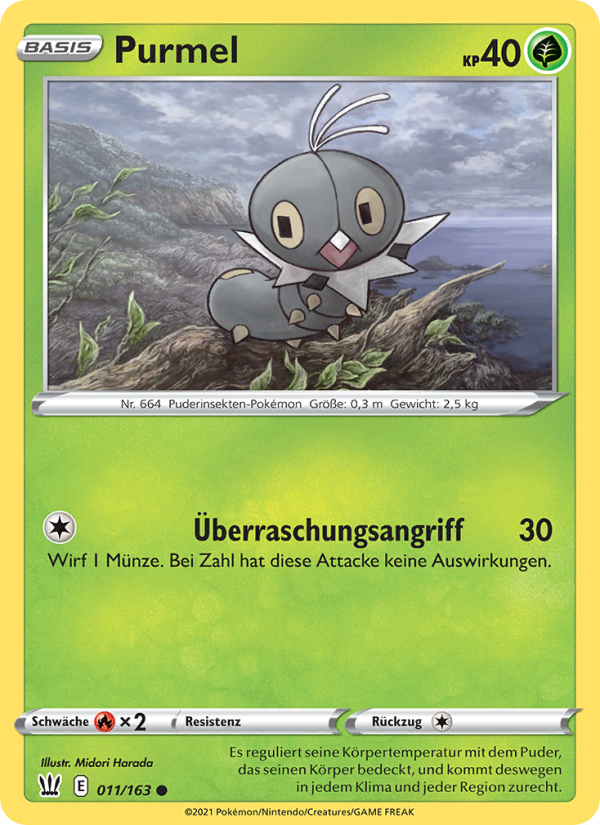 Purmel 11 — Battle Styles (German Pokémon TCG card)