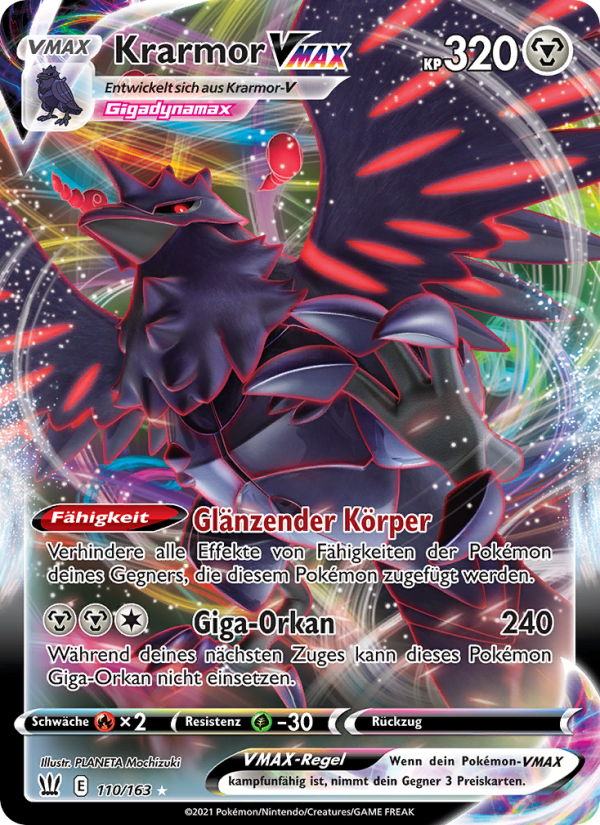 Krarmor VMAX 110 — Battle Styles (German Pokémon TCG card)