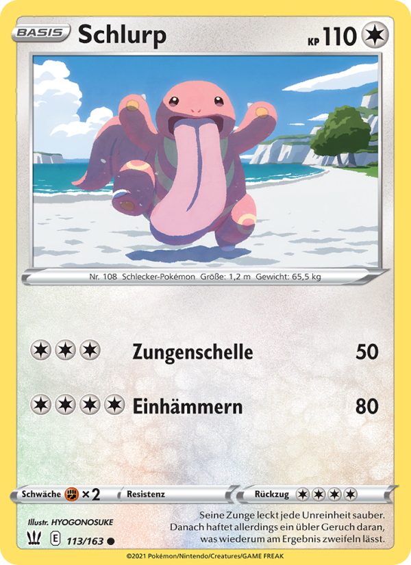 Schlurp 113 — Battle Styles (German Pokémon TCG card)