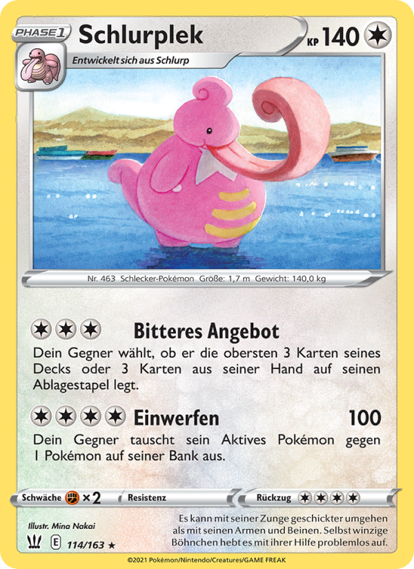 Schlurplek 114 — Battle Styles (German Pokémon TCG card)