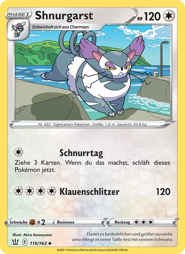 Shnurgarst 116 — Battle Styles (German Pokémon TCG card)