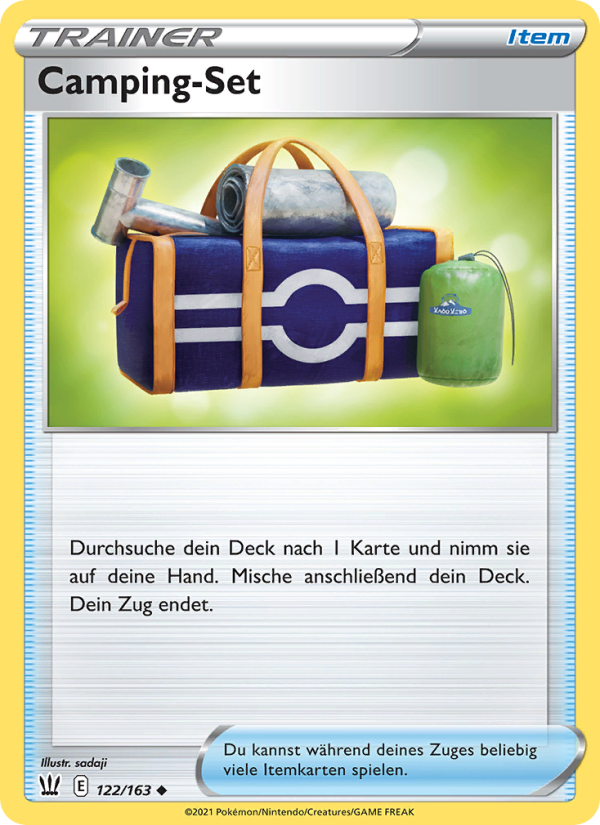 Camping-Set 122 — Battle Styles (German Pokémon TCG card)