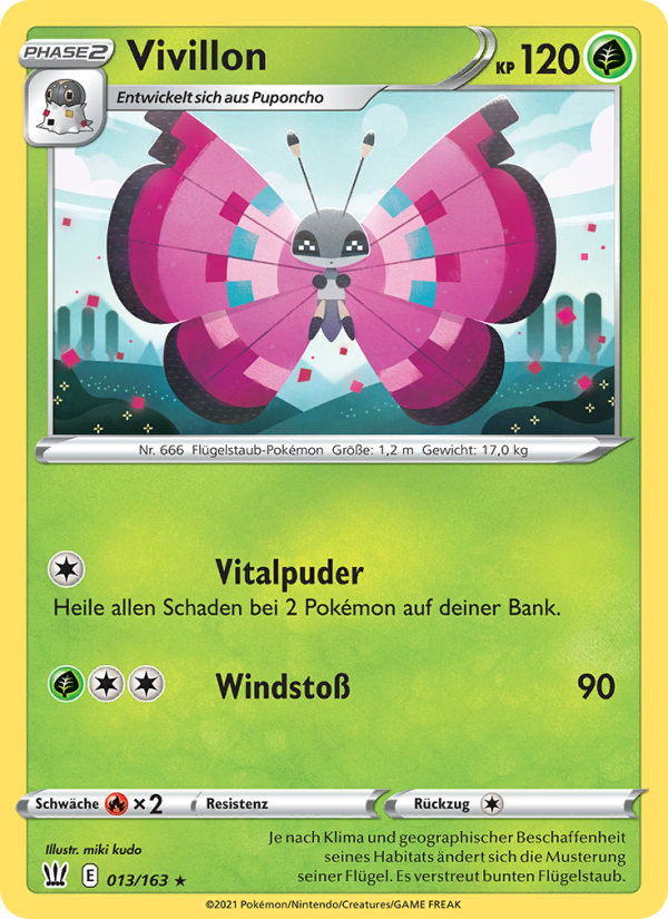Vivillon 13 — Battle Styles (German Pokémon TCG card)