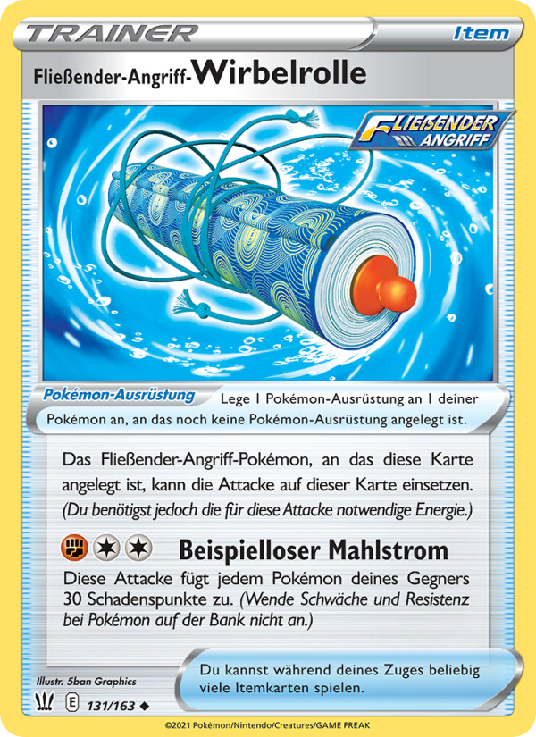 Fließender-Angriff-Wirbelrolle 131 — Battle Styles (German Pokémon TCG card)