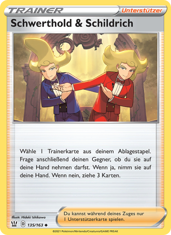 Schwerthold & Schildrich 135 — Battle Styles (German Pokémon TCG card)