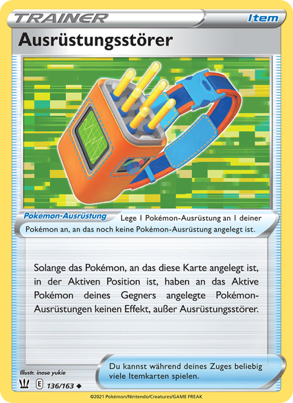 Ausrüstungsstörer 136 — Battle Styles (German Pokémon TCG card)