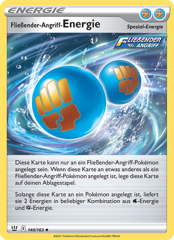 Fließender-Angriff-Energie 140 — Battle Styles (German Pokémon TCG card)