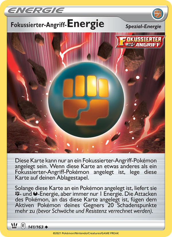 Fokussierter-Angriff-Energie 141 — Battle Styles (German Pokémon TCG card)