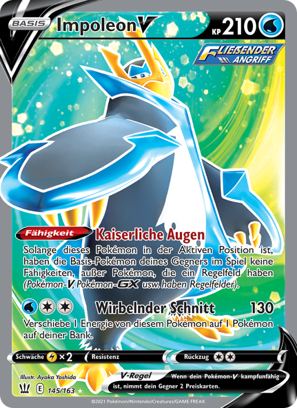 Impoleon V 145 — Battle Styles (German Pokémon TCG card)