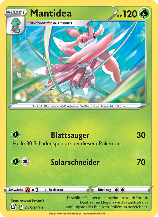 Mantidea 15 — Battle Styles (German Pokémon TCG card)