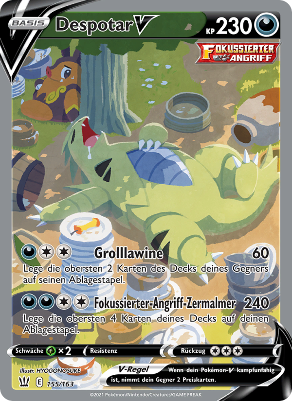 Despotar V 155 — Battle Styles (German Pokémon TCG card)