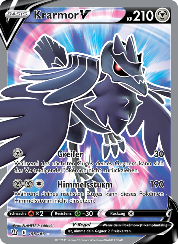 Krarmor V 156 — Battle Styles (German Pokémon TCG card)