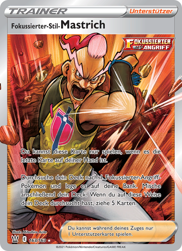 Fokussierter-Stil-Mastrich 163 — Battle Styles (German Pokémon TCG card)