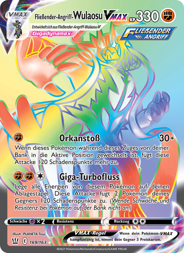 Fließender-Angriff-Wulaosu VMAX 169 — Battle Styles (German Pokémon TCG card)