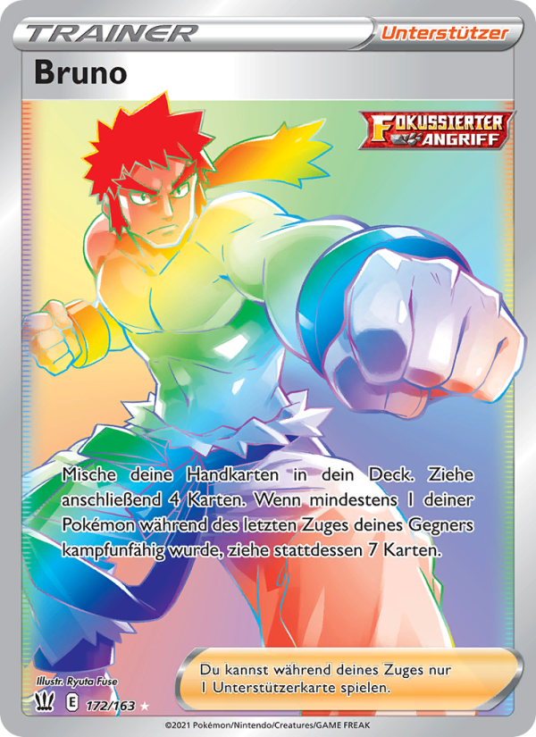 Bruno 172 — Battle Styles (German Pokémon TCG card)