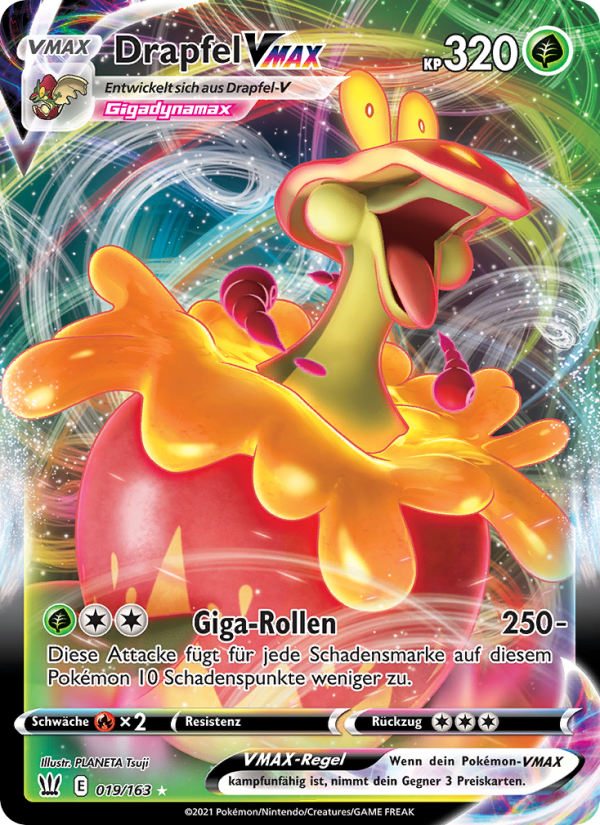 Drapfel VMAX 19 — Battle Styles (German Pokémon TCG card)