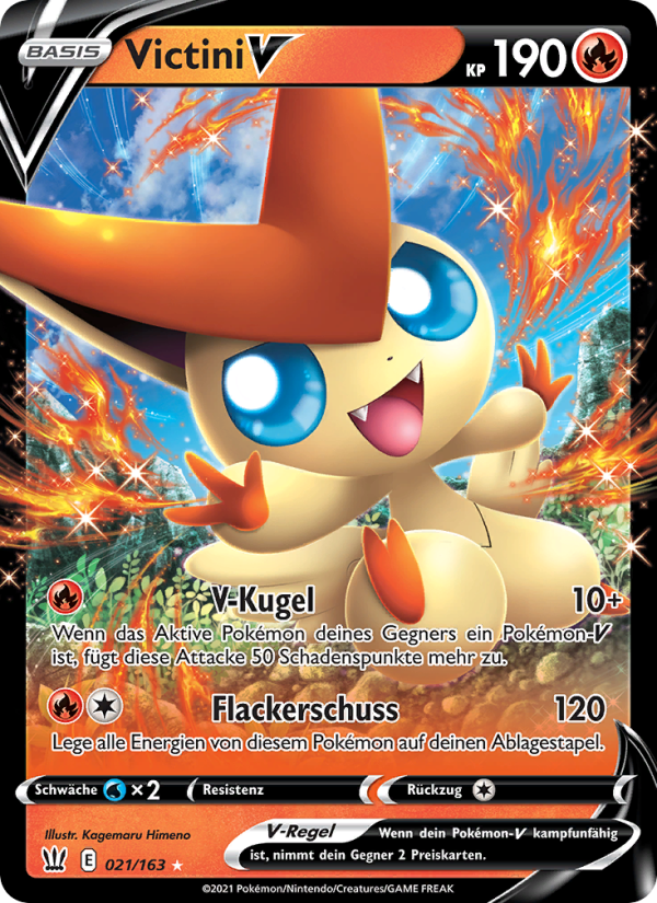 Victini V 21 — Battle Styles (German Pokémon TCG card)