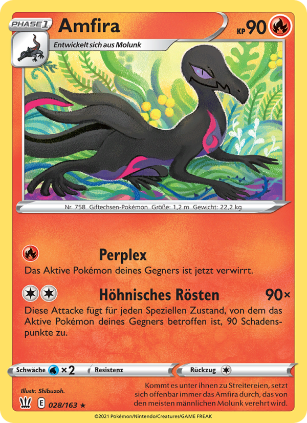 Amfira 28 — Battle Styles (German Pokémon TCG card)